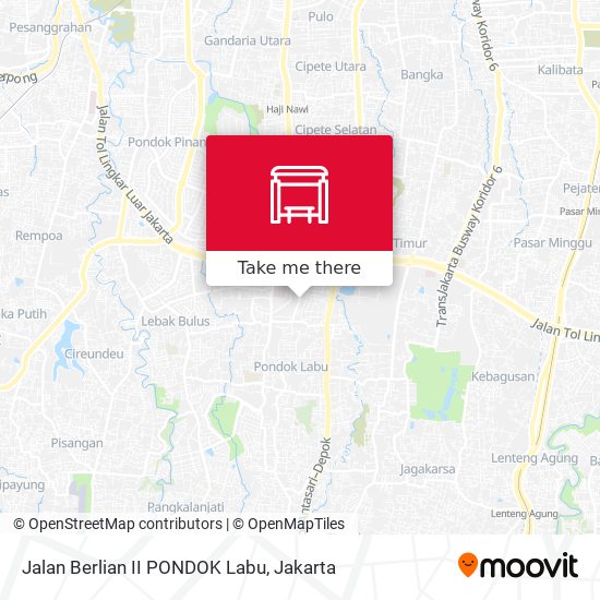 Jalan Berlian II PONDOK Labu map