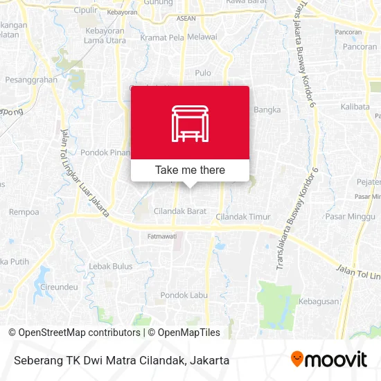 Seberang TK Dwi Matra Cilandak map