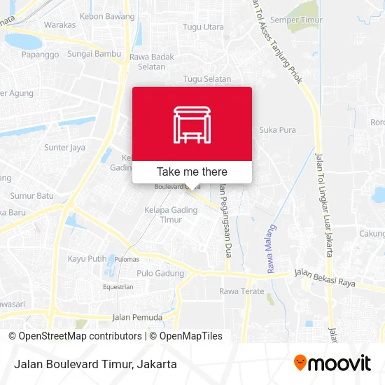 Jalan Boulevard Timur map