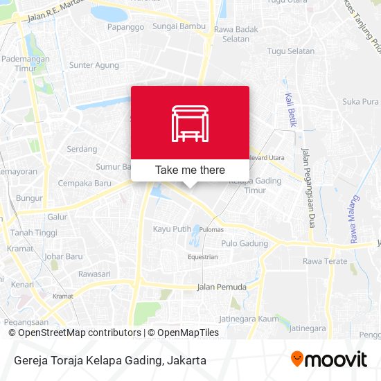 Gereja Toraja Kelapa Gading map