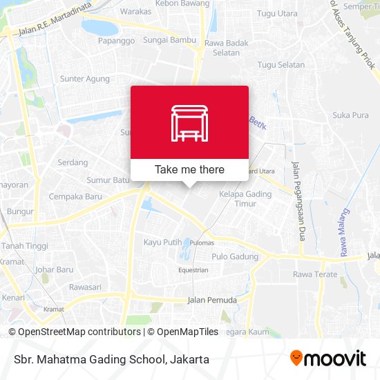 Sbr. Mahatma Gading School map
