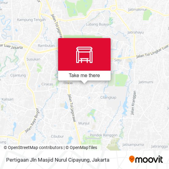 Pertigaan Jln Masjid Nurul Cipayung map