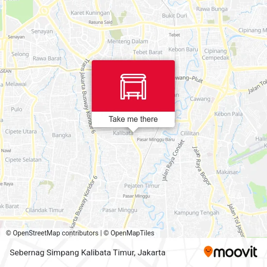 Sebernag Simpang Kalibata Timur map