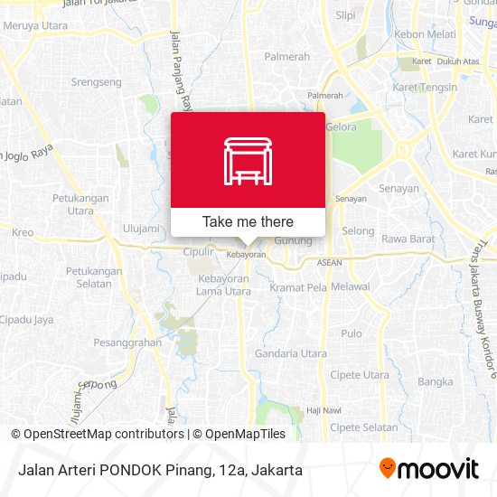 Jalan Arteri PONDOK Pinang, 12a map