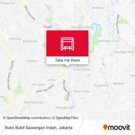 Ruko Bukit Sawangan Indah map
