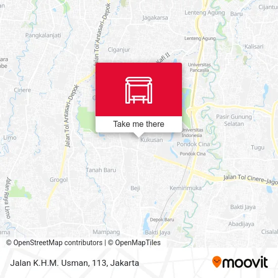 Jalan K.H.M. Usman, 113 map
