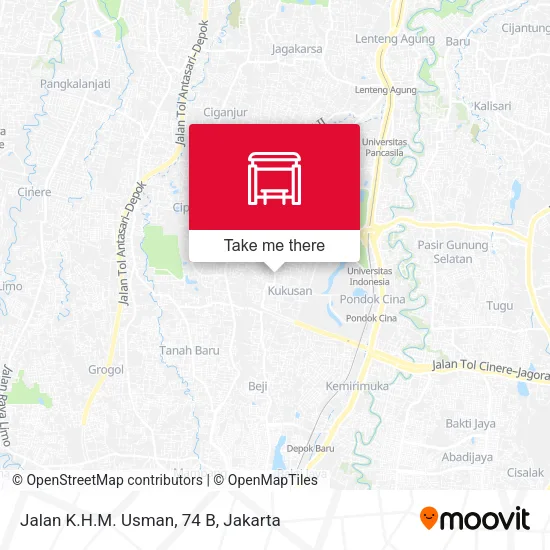 Jalan K.H.M. Usman, 74 B map