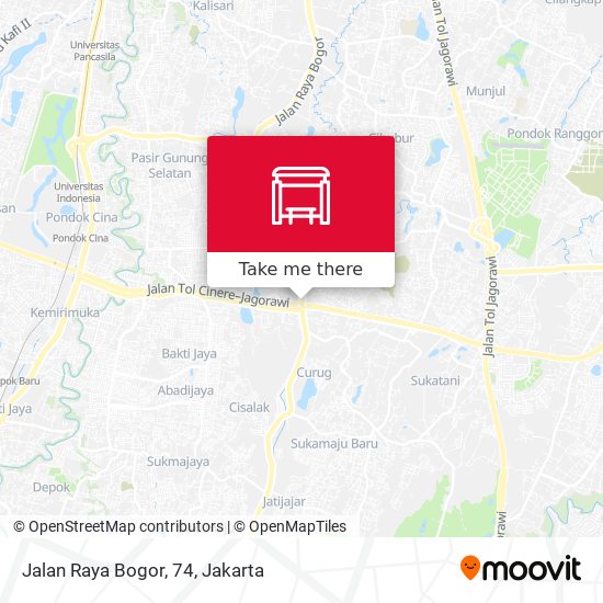 Jalan Raya Bogor, 74 map