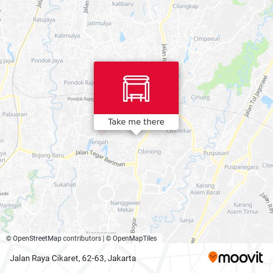 Jalan Raya Cikaret, 62-63 map
