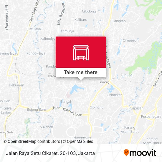 Jalan Raya Setu Cikaret, 20-103 map