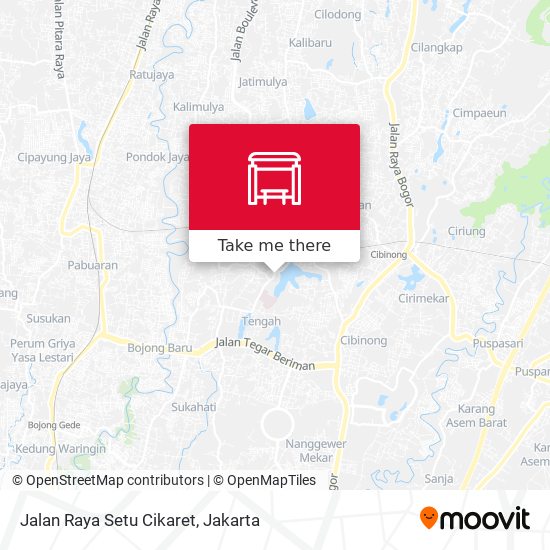 Jalan Raya Setu Cikaret map