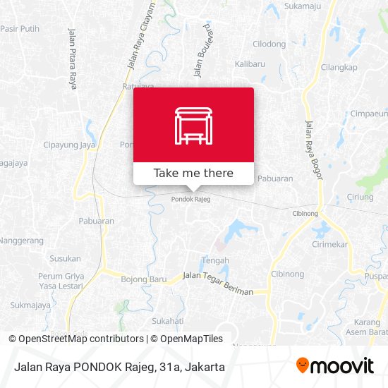 Jalan Raya PONDOK Rajeg, 31a map