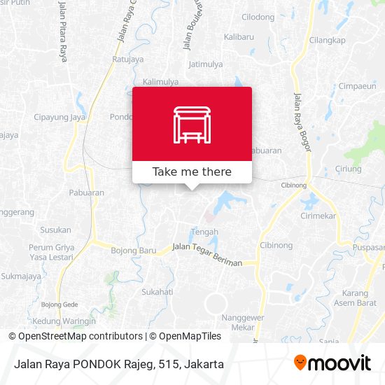 Jalan Raya PONDOK Rajeg, 515 map