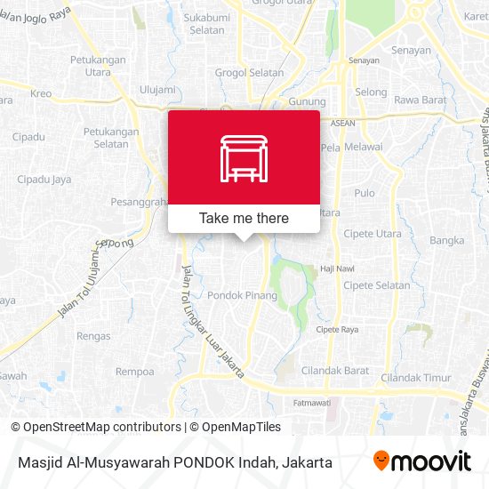 Masjid Al-Musyawarah PONDOK Indah map