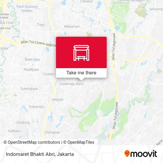 Indomaret Bhakti Abri map