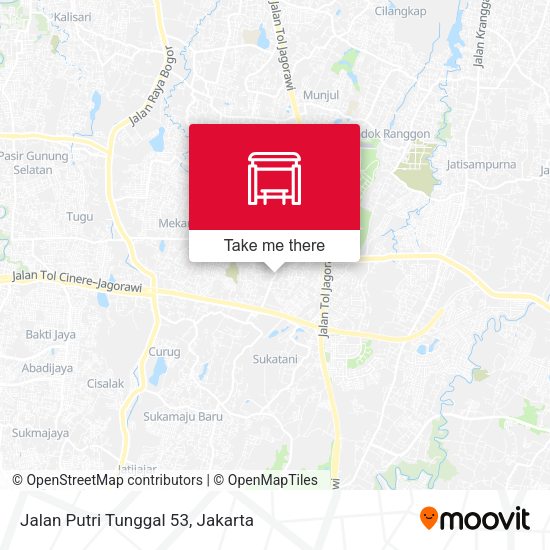 Jalan Putri Tunggal 53 map