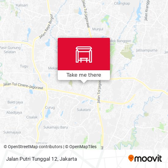 Jalan Putri Tunggal 12 map