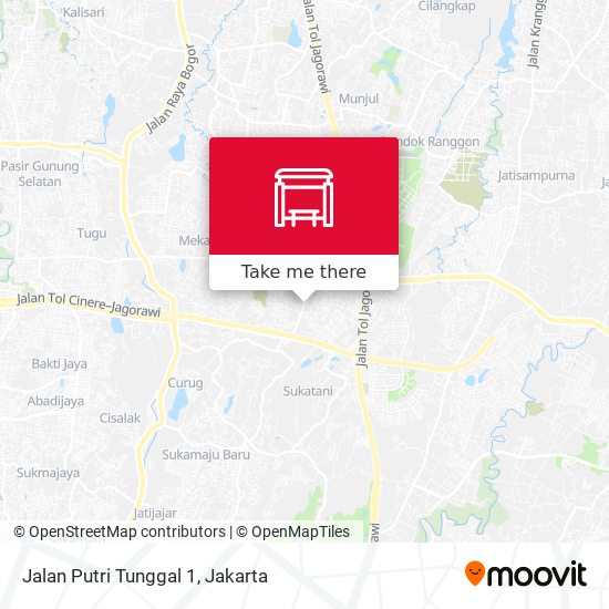 Jalan Putri Tunggal 1 map