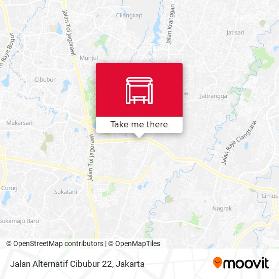 Jalan Alternatif Cibubur 22 map