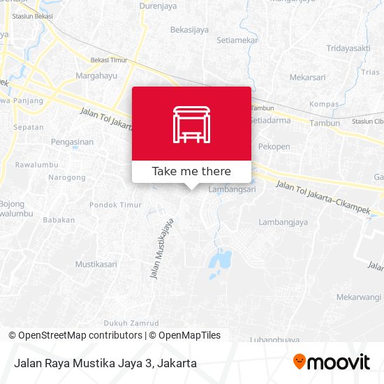 Jalan Raya Mustika Jaya 3 map