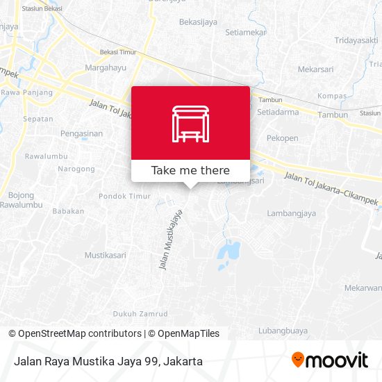 Jalan Raya Mustika Jaya 99 map