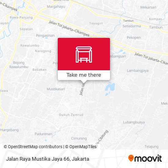 Jalan Raya Mustika Jaya 66 map