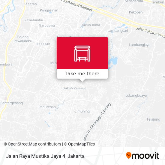 Jalan Raya Mustika Jaya 4 map