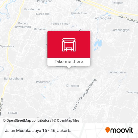 Jalan Mustika Jaya 15 - 46 map