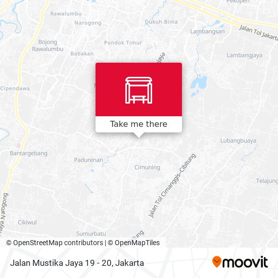 Jalan Mustika Jaya 19 - 20 map