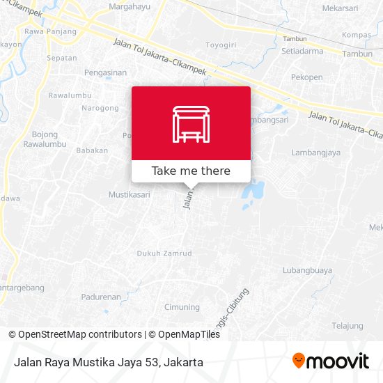 Jalan Raya Mustika Jaya 53 map