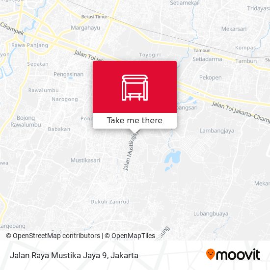 Jalan Raya Mustika Jaya 9 map