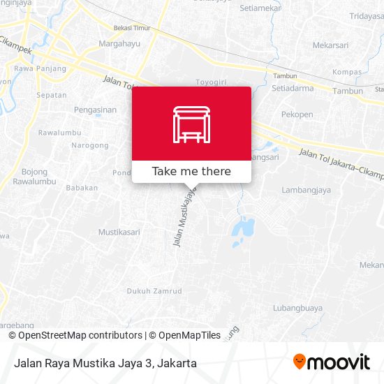 Jalan Raya Mustika Jaya 3 map