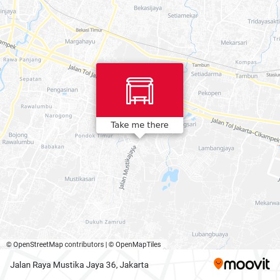 Jalan Raya Mustika Jaya 36 map