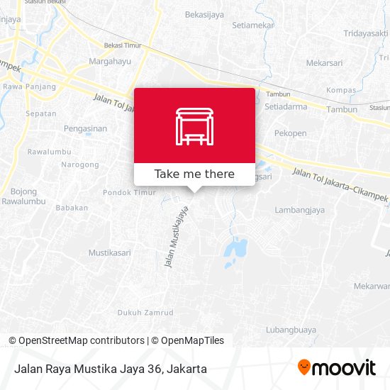 Jalan Raya Mustika Jaya 36 map
