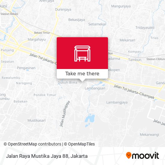 Jalan Raya Mustika Jaya 88 map