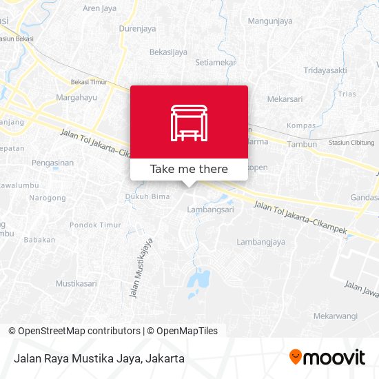 Jalan Raya Mustika Jaya map
