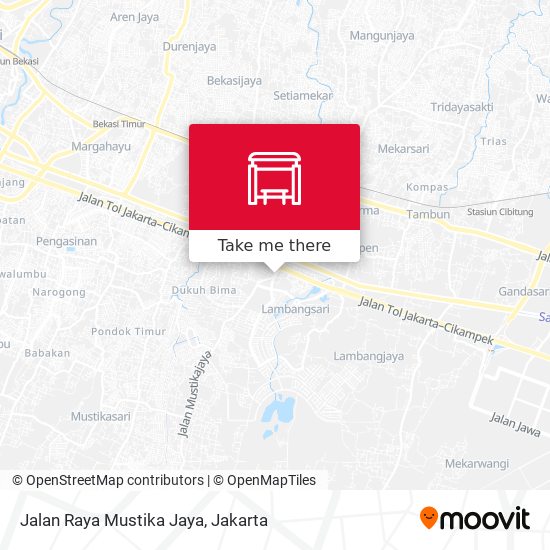 Jalan Raya Mustika Jaya map