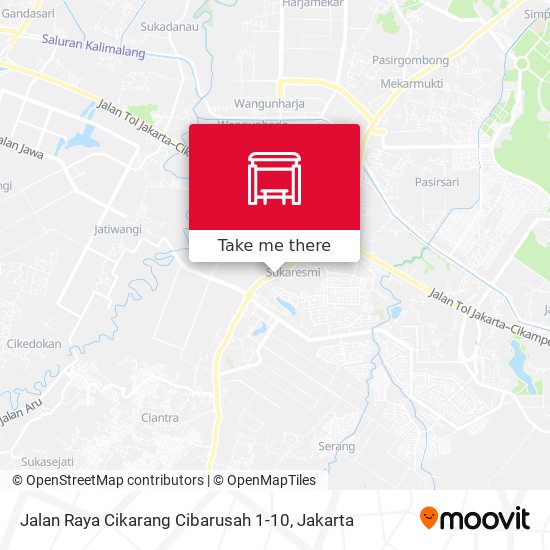 Jalan Raya Cikarang Cibarusah 1-10 map