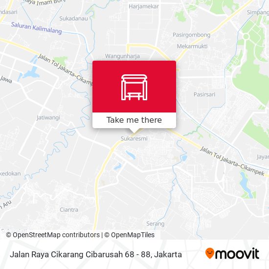 Jalan Raya Cikarang Cibarusah 68 - 88 map