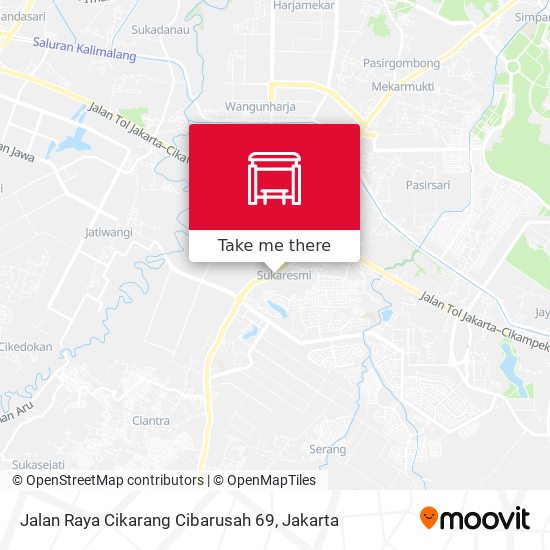 Jalan Raya Cikarang Cibarusah 69 map