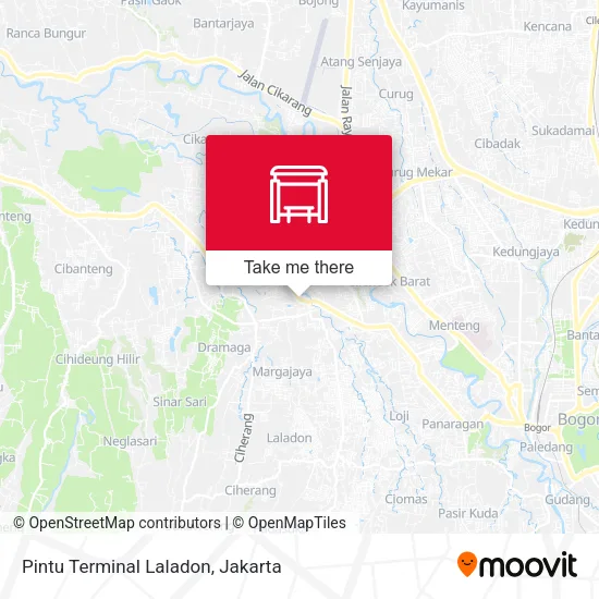 Pintu Terminal Laladon map