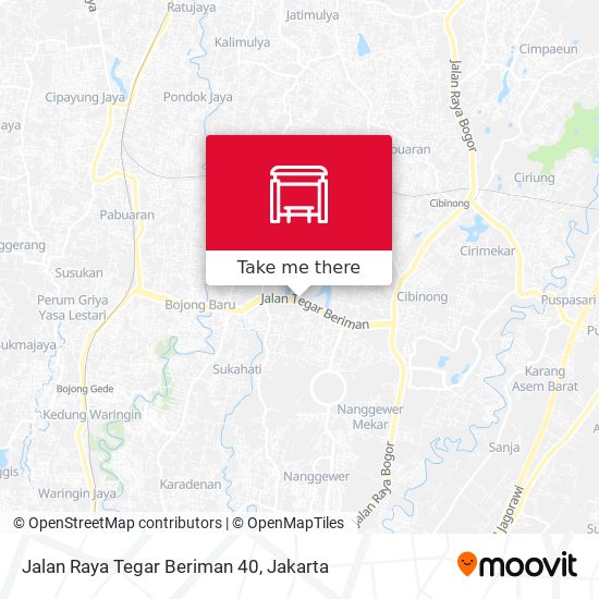 Jalan Raya Tegar Beriman 40 map