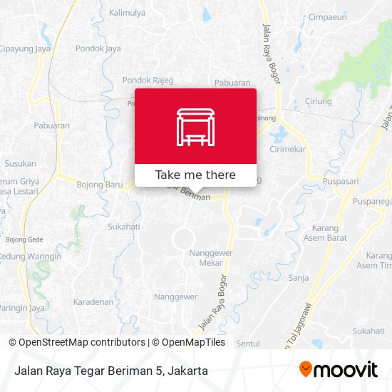 Jalan Raya Tegar Beriman 5 map