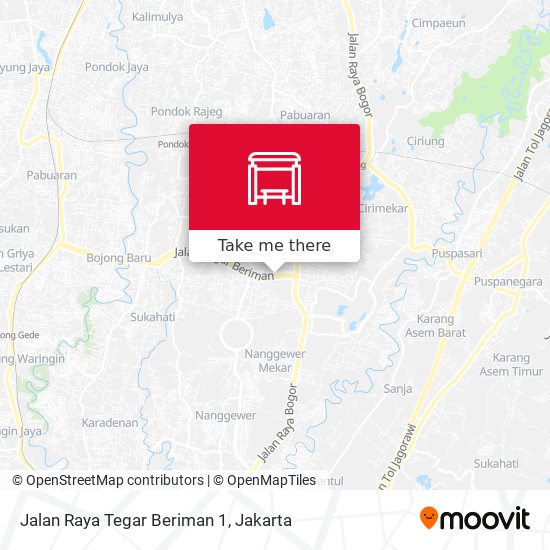 Jalan Raya Tegar Beriman 1 map
