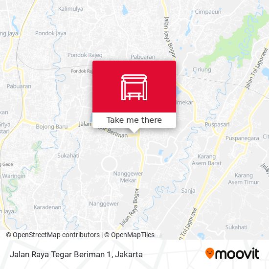 Jalan Raya Tegar Beriman 1 map