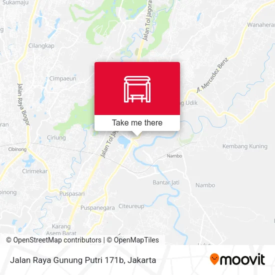 Jalan Raya Gunung Putri 171b map