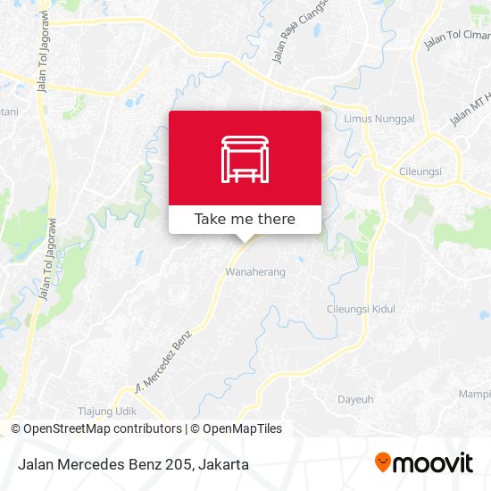 Jalan Mercedes Benz 205 map