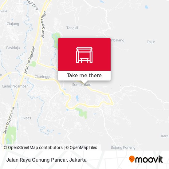 Jalan Raya Gunung Pancar map