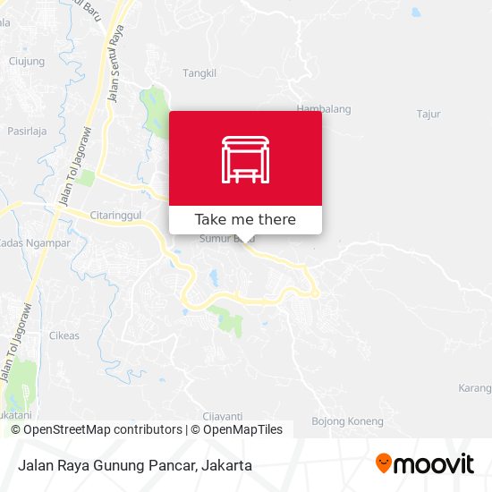 Jalan Raya Gunung Pancar map