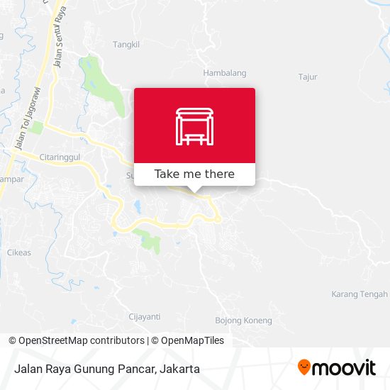 Jalan Raya Gunung Pancar map
